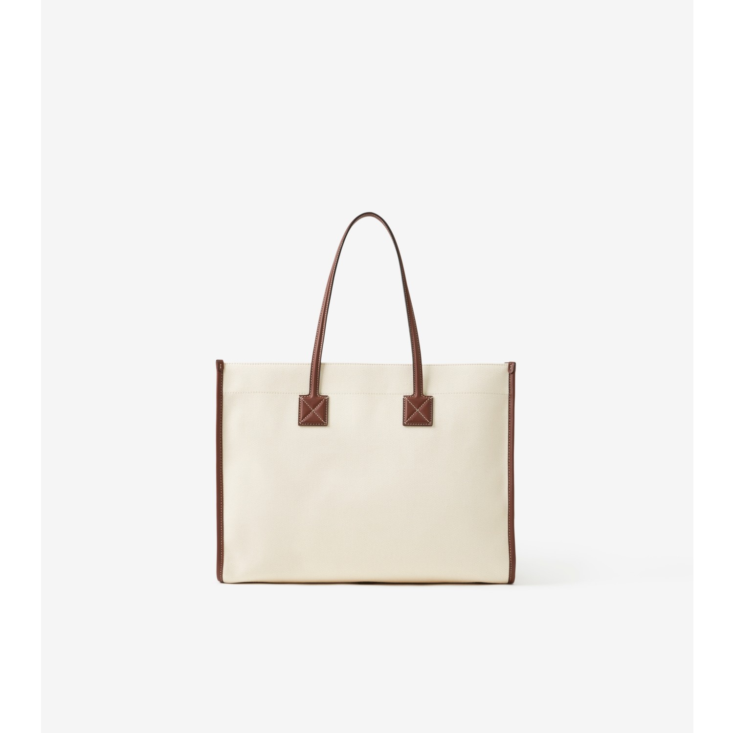 Small Freya Tote in Natural tan Women Canvas Burberry Official