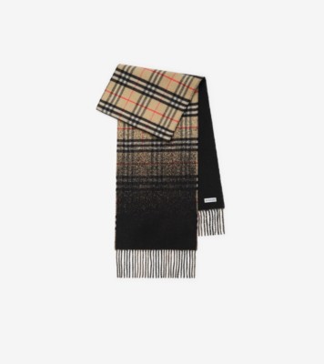 Écharpe en cachemire Gradient Check (Beige Sand) | Site officiel Burberry®