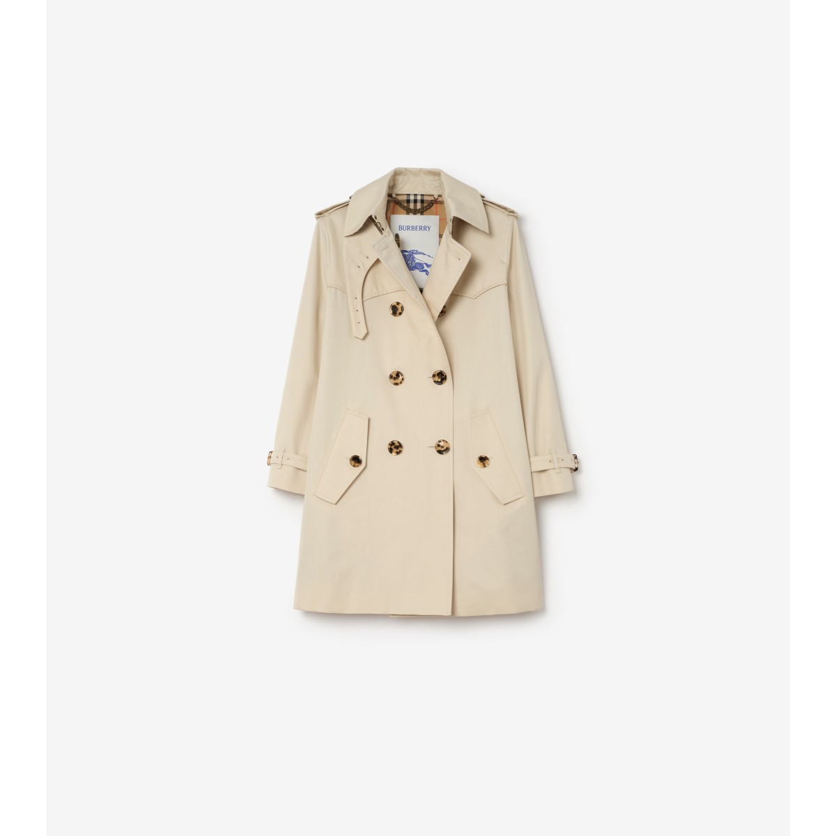  Check Short Summerside Gabardine Trench Coat​