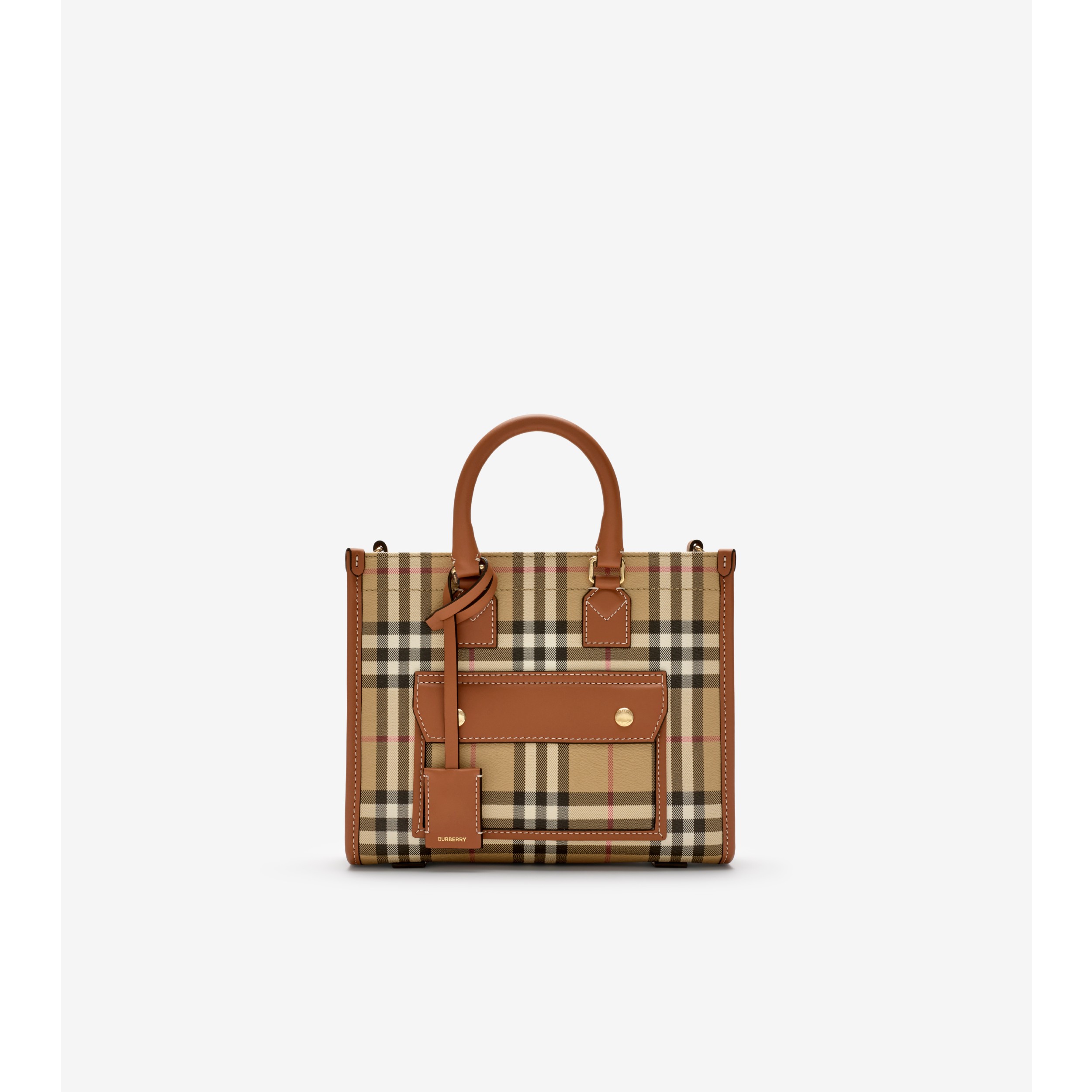 ミニ フレヤトート (アーカイブベージュ／ブライアーブラウン) - ウィメンズ | Burberry®公式サイト