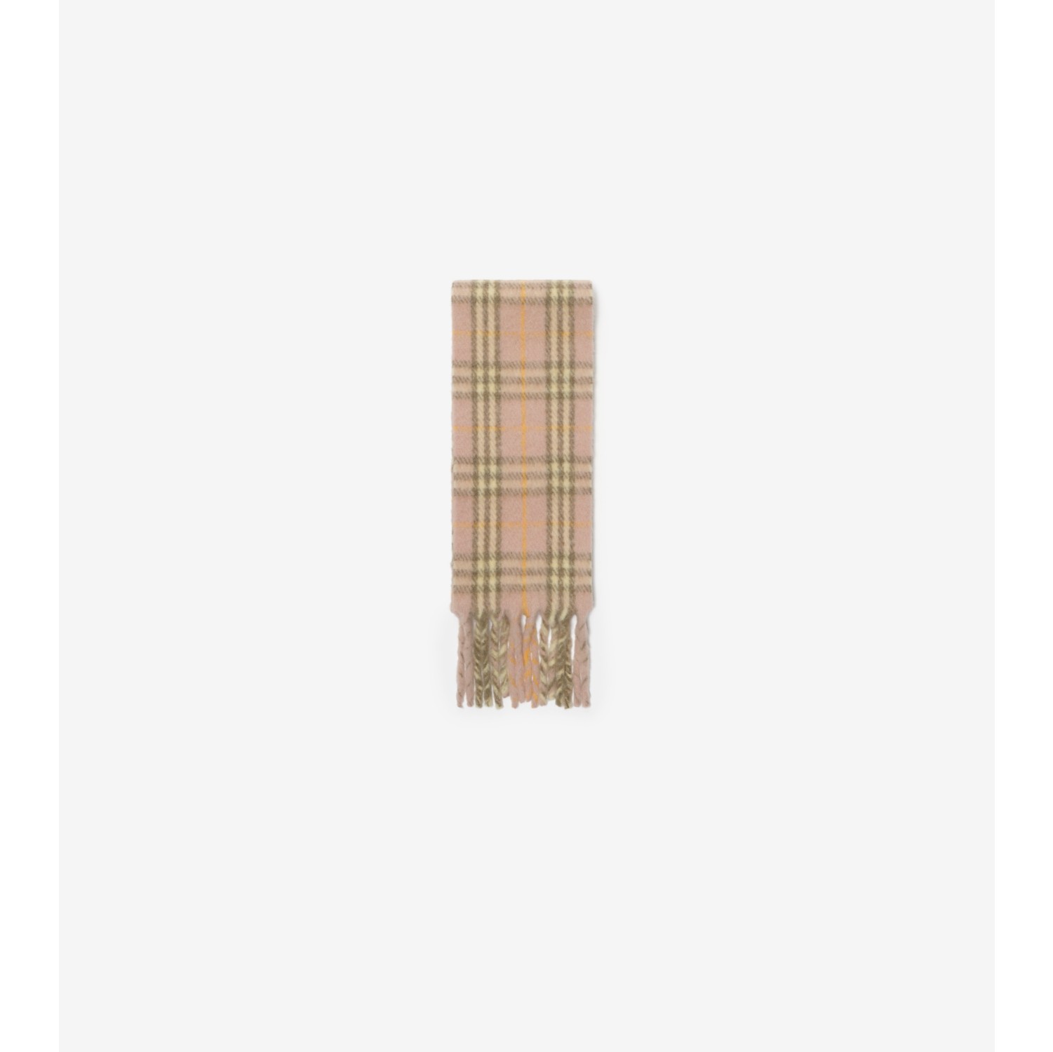 Narrow Check Alpaca Wool Blend Scarf