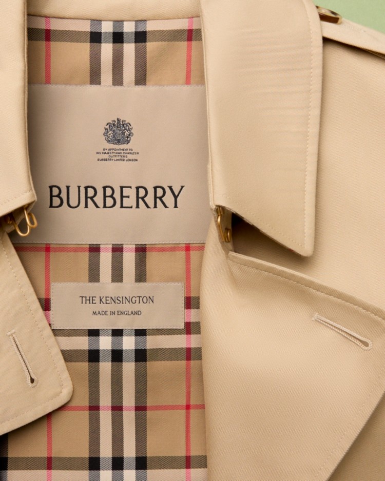 Long Kensington Heritage Trench Coat in Honey - Women, Cotton