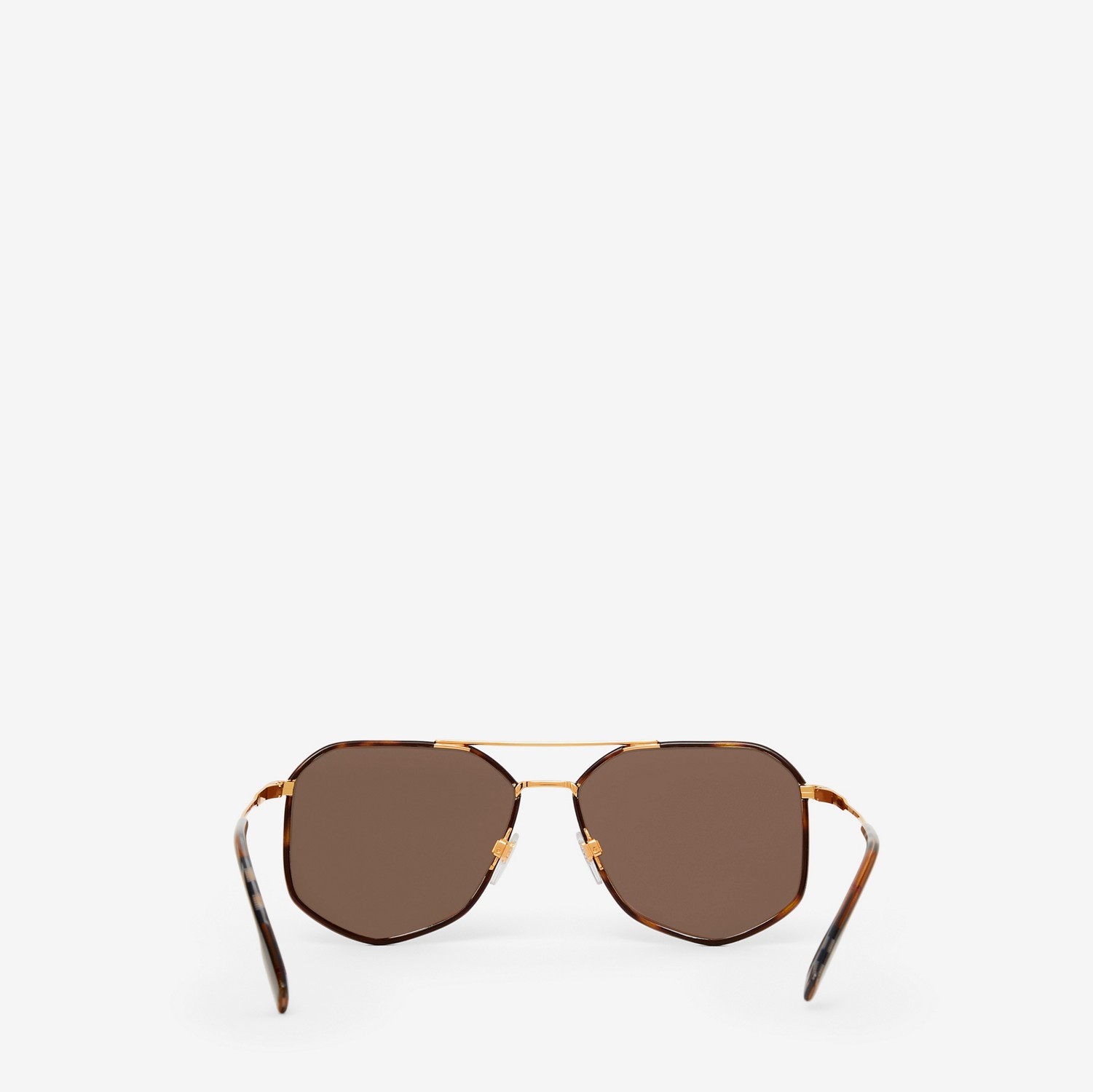 Sonnenbrille mit geometrischer Fassung (Tiefbraun/helles Goldfarben) - Herren | Burberry®