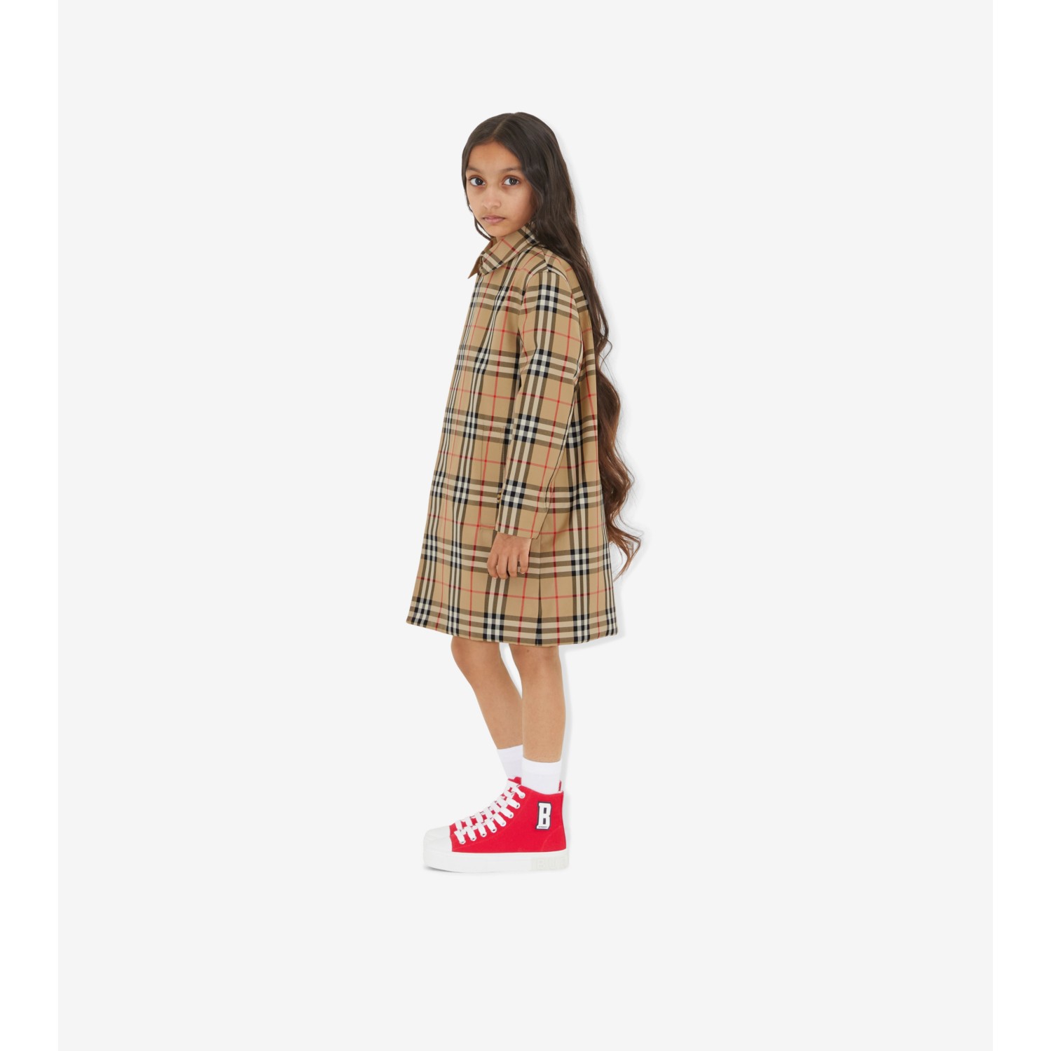 Reversible Check Gabardine Car Coat - thumbnail 3