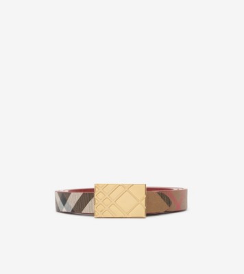 Reversible Engraved Check Belt Rust ®