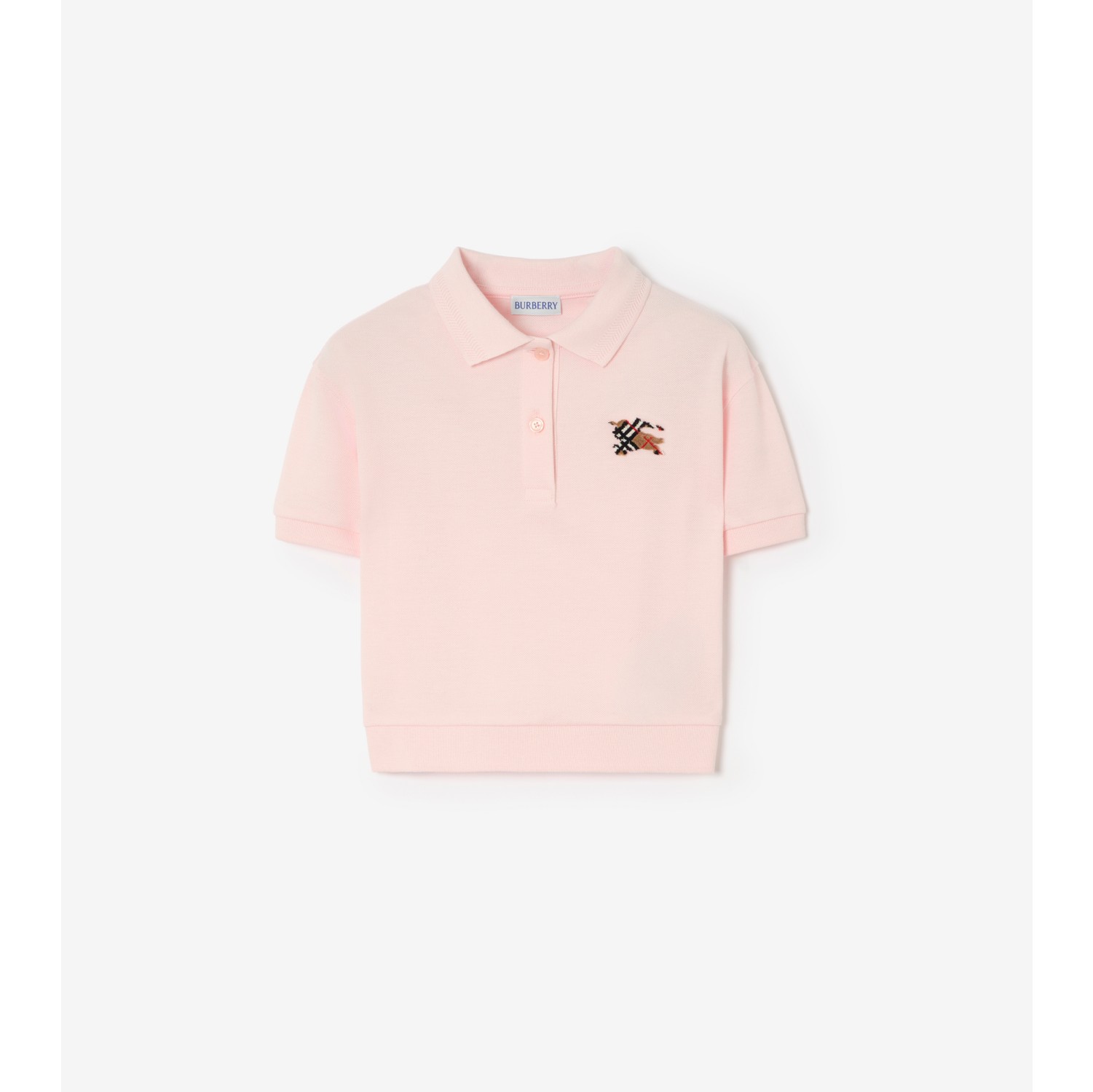 Baumwoll-Poloshirt mit Knight in Check