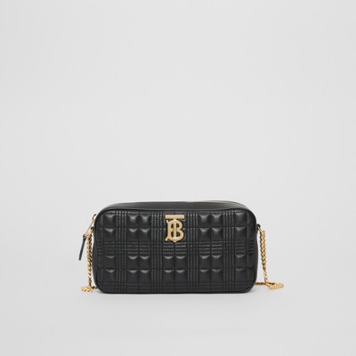 Quilted Lambskin Camera Bag in Black 
