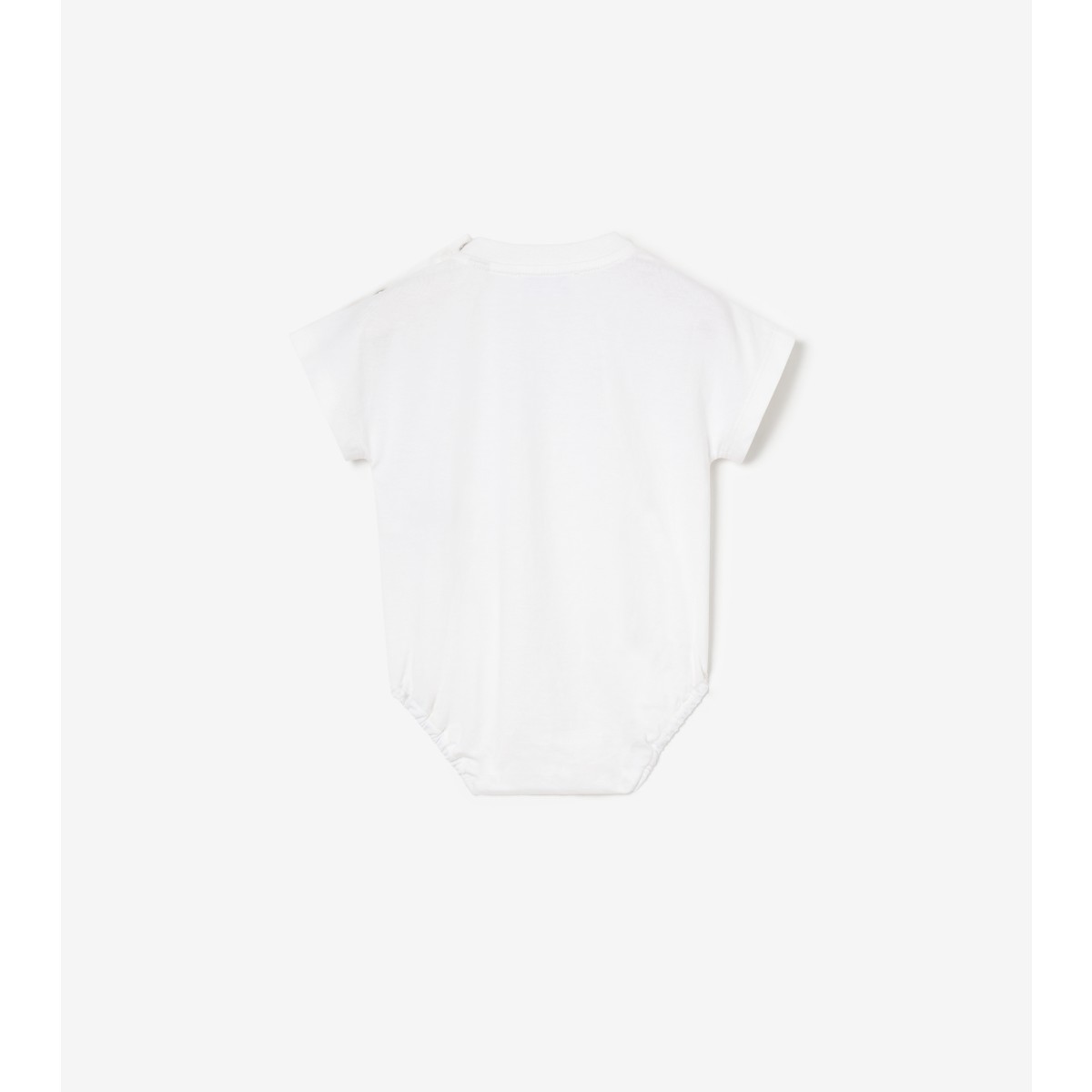  Check Cursive Logo Cotton Bodysuit