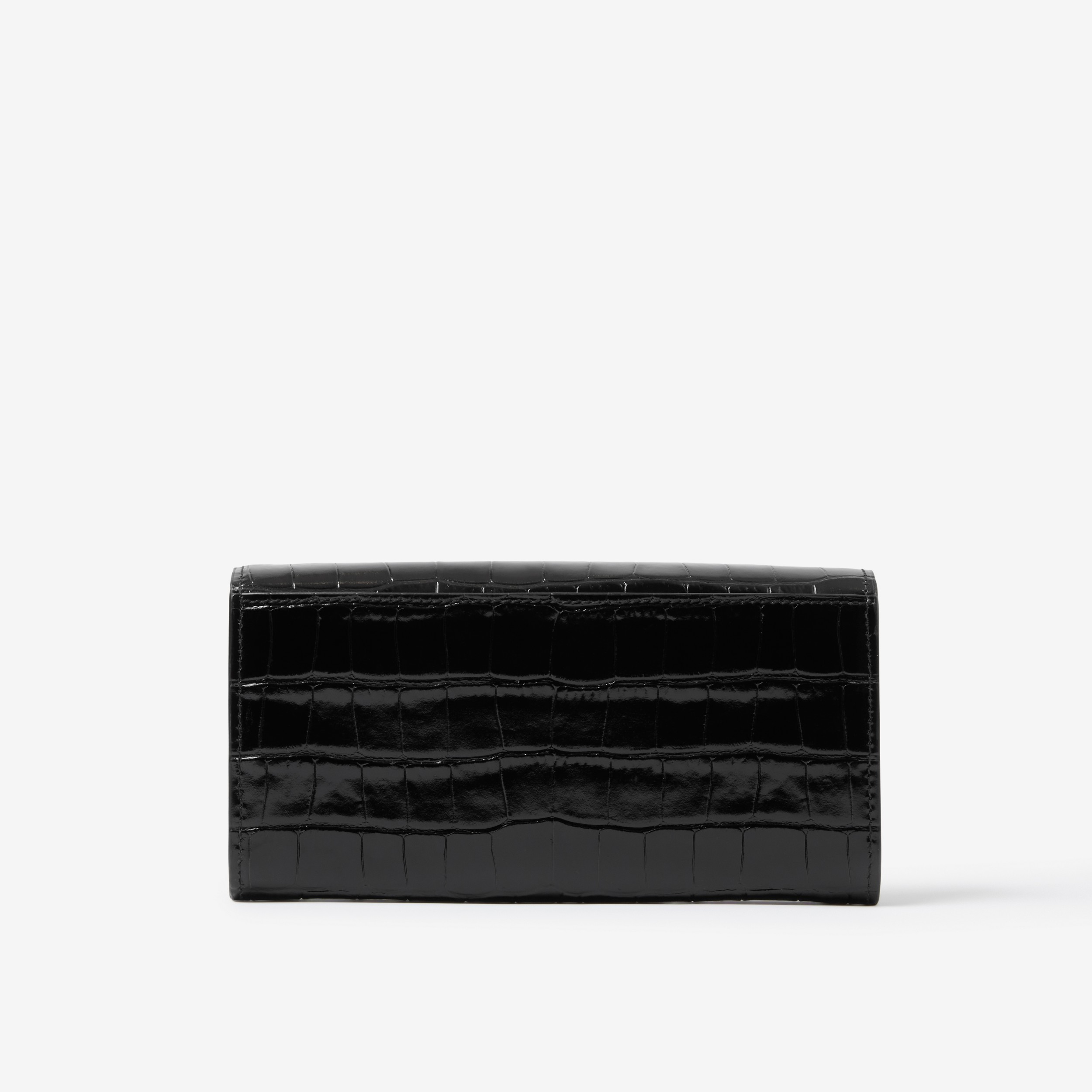 Embossed Leather TB Continental Wallet in Black - Women | Burberry® Official - 3