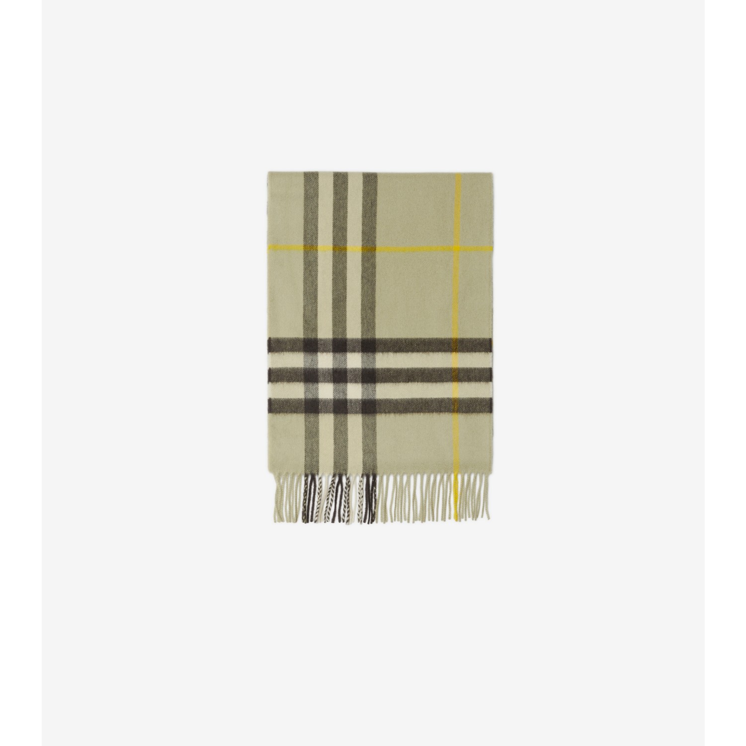 Burberry Check Cashmere Scarf, Beige