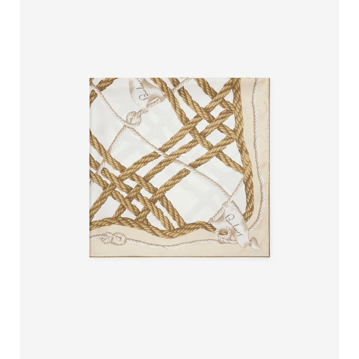  Check Knot Silk Scarf