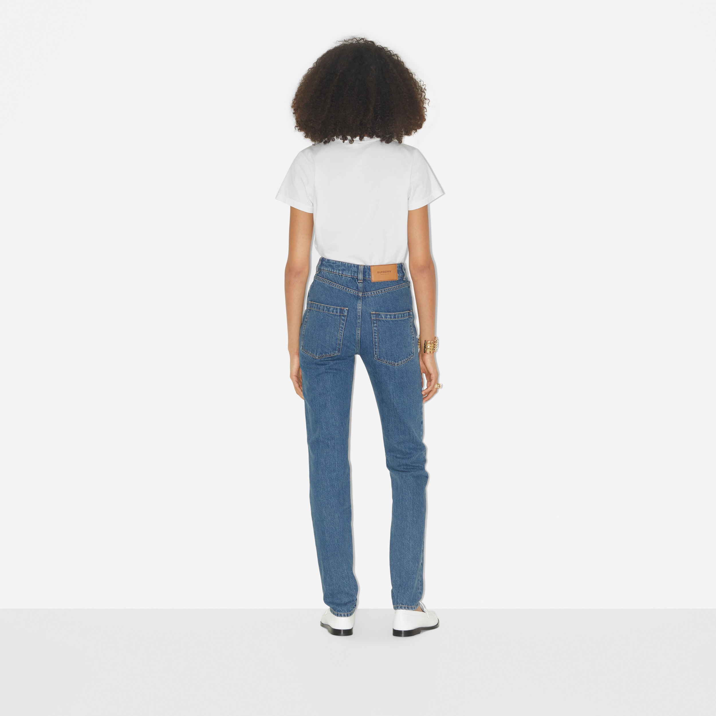 Calças jeans com corte slim (Azul Clássico) - Mulheres | Burberry® oficial - 3