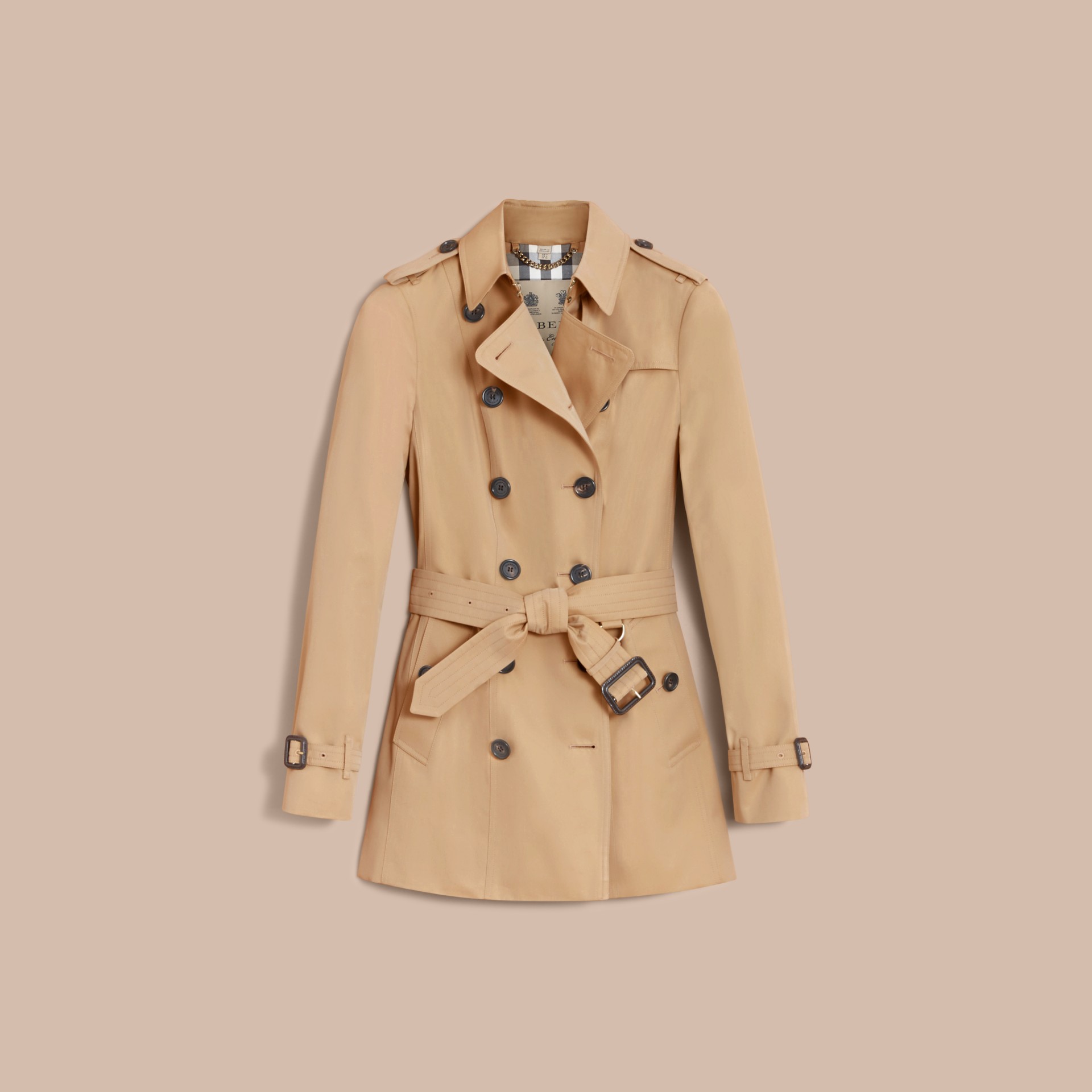 The Sandringham Short Heritage Trench Coat in Honey Women