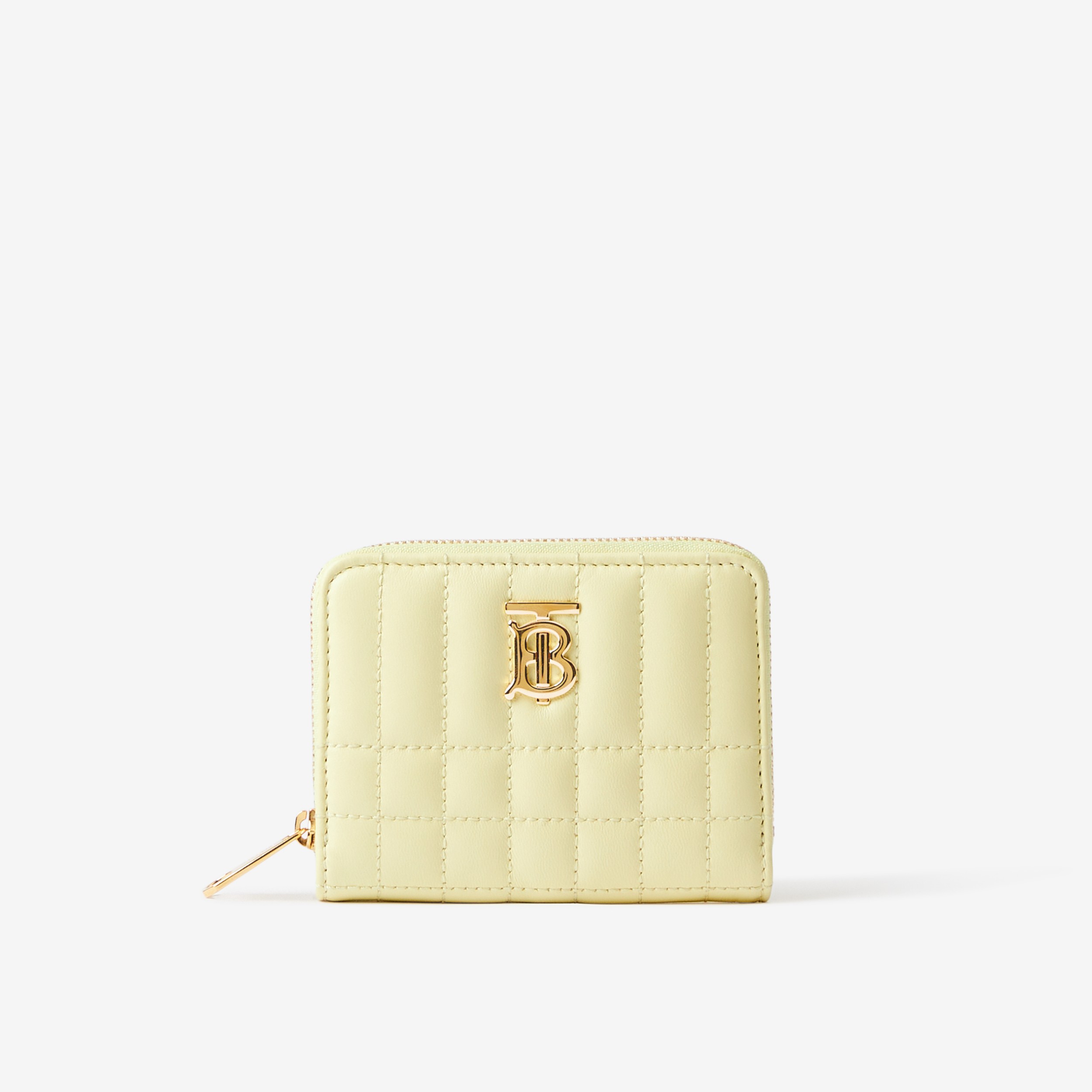 Cartera Lola piel acolchada cremallera (Limón Frío) Mujer | Burberry® oficial