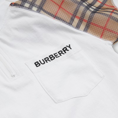 burberry check front t shirt