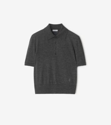 Burberry polo shirt grey shop