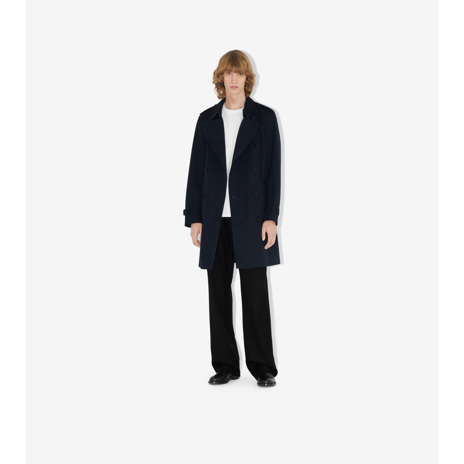 Mid-length Kensington Heritage Trench Coat in Coal Blue - Men | Burberry® Official