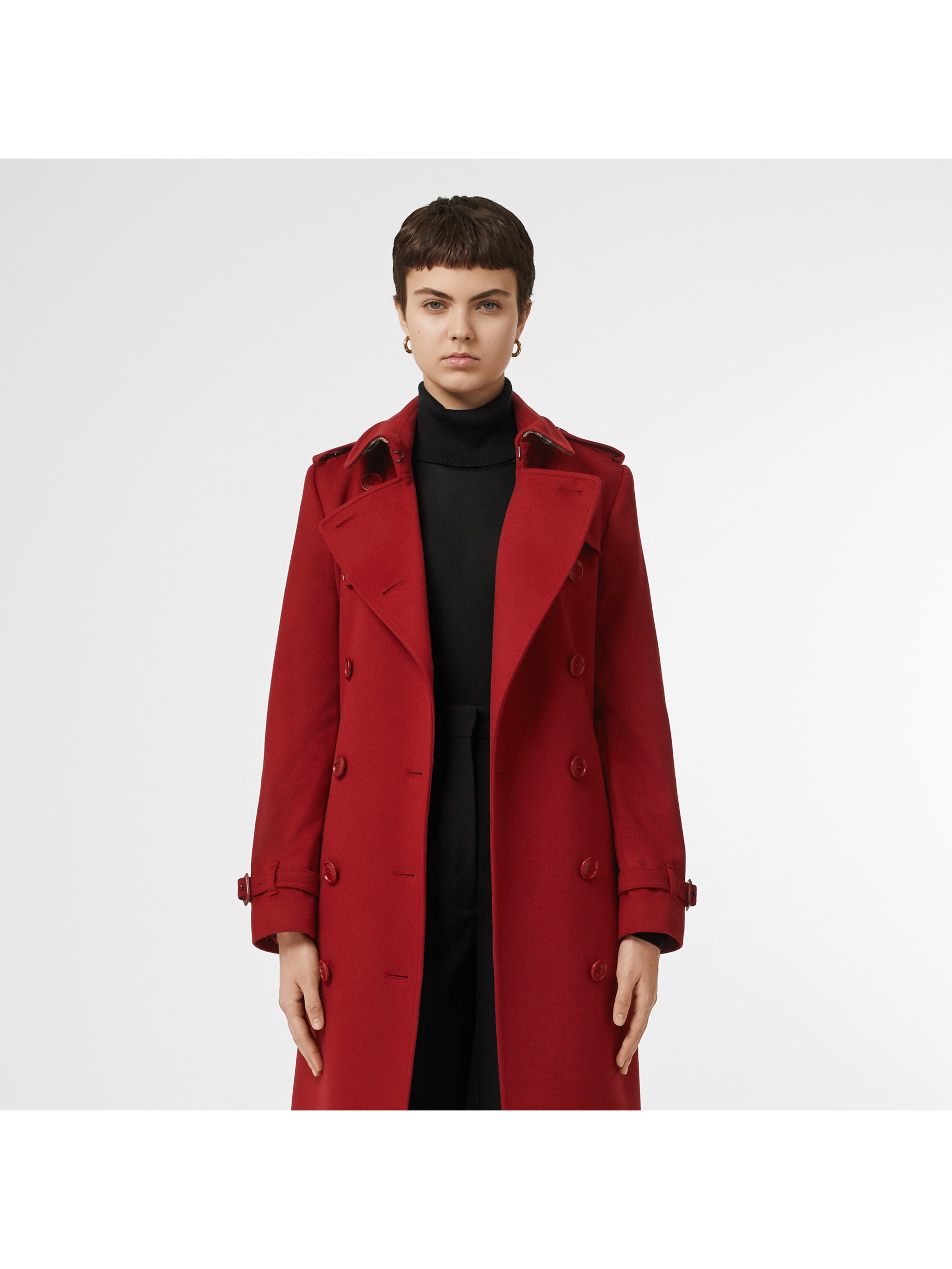 羊绒trench 风衣 (红色) - 女士 | burberry 博柏利