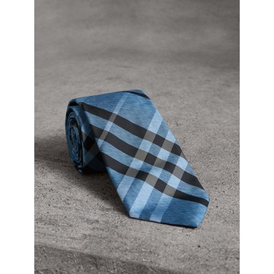 burberry blue check tie