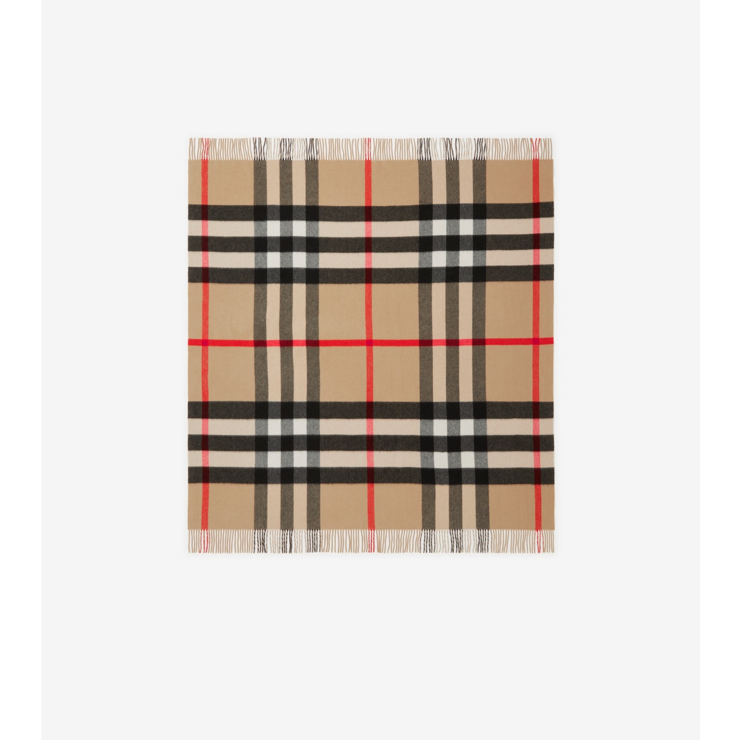 Exaggerated Check Cashmere Blanket