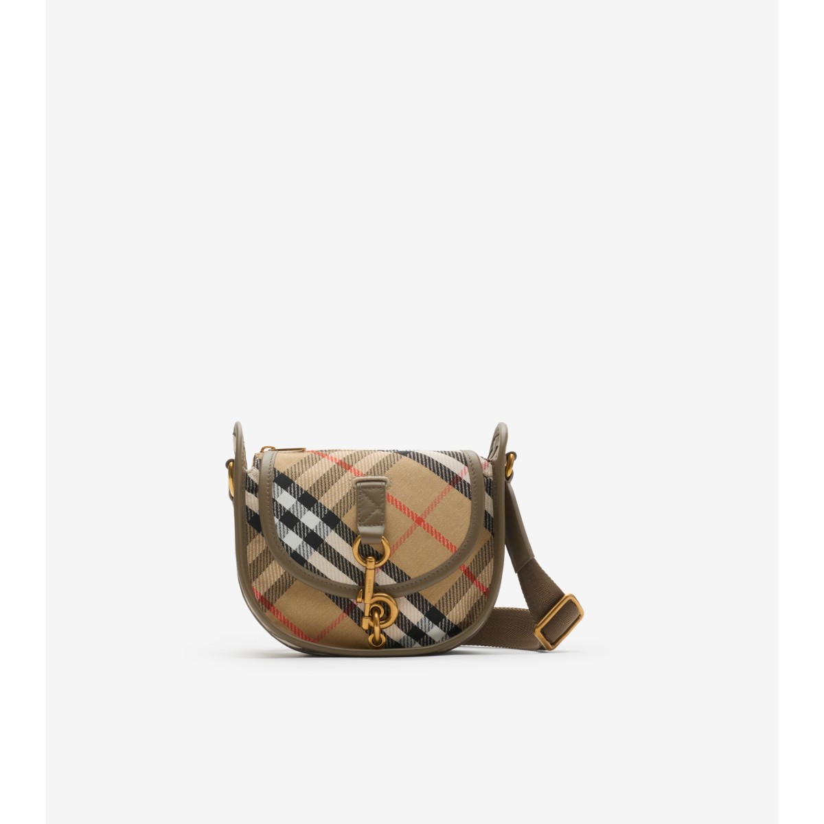 Burberry Mini B Clip Messenger Bag In Brown