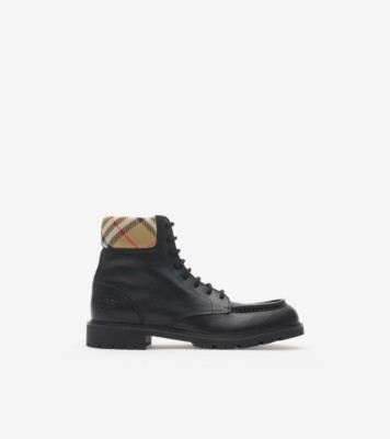 キッズ　BURBERRY バーバリー　ニットブーツ　17cm 27 三越伊勢丹 | burberry/バーバリー通販 | チェックパネル レザー