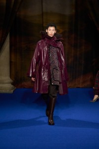 Wang Chen-Ming wearing Leather parka and Paisley print quilted warmer