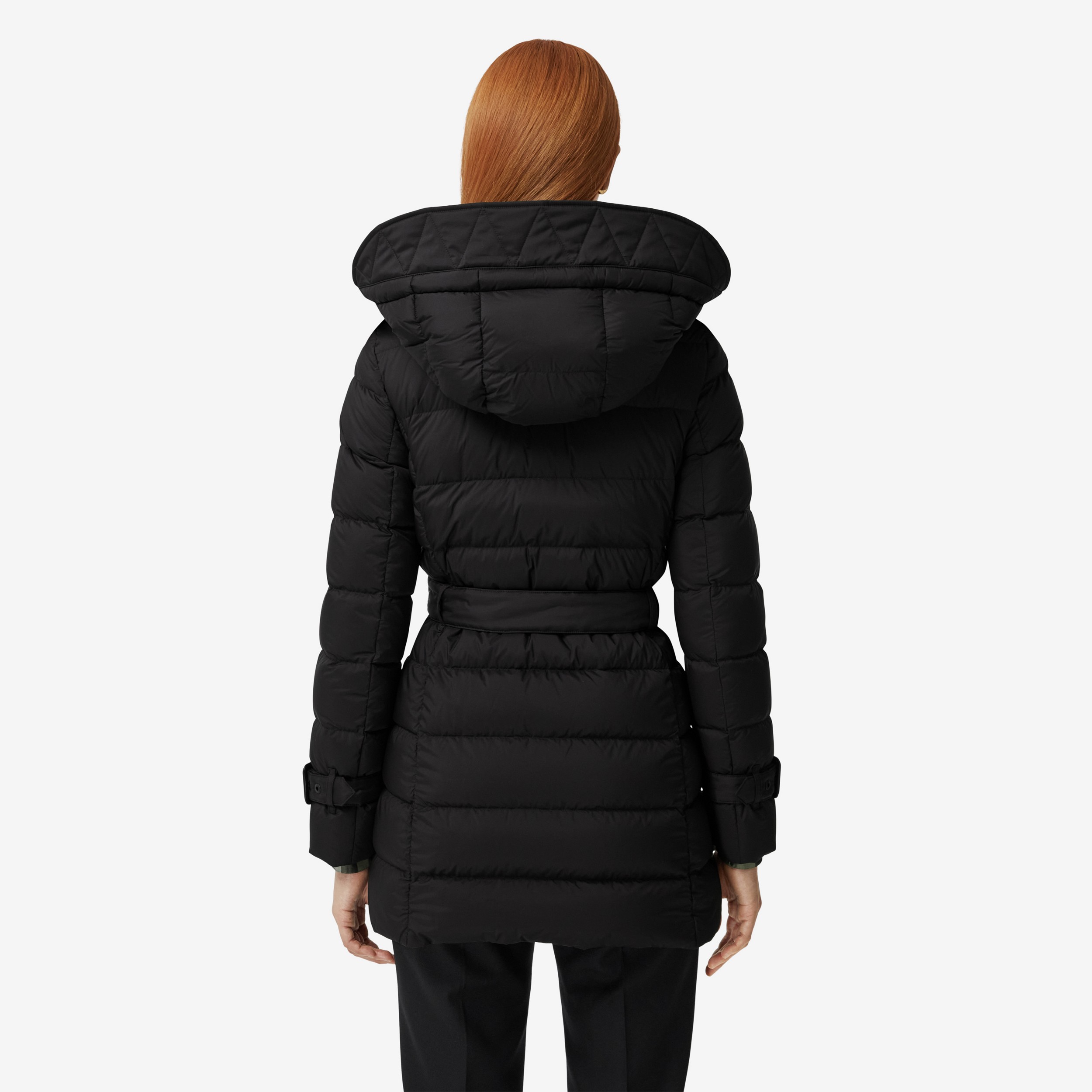 Detachable Hood Puffer Coat in Black - Women | Burberry® Official - 3