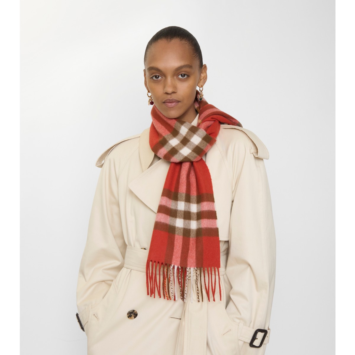  Check Cashmere Scarf