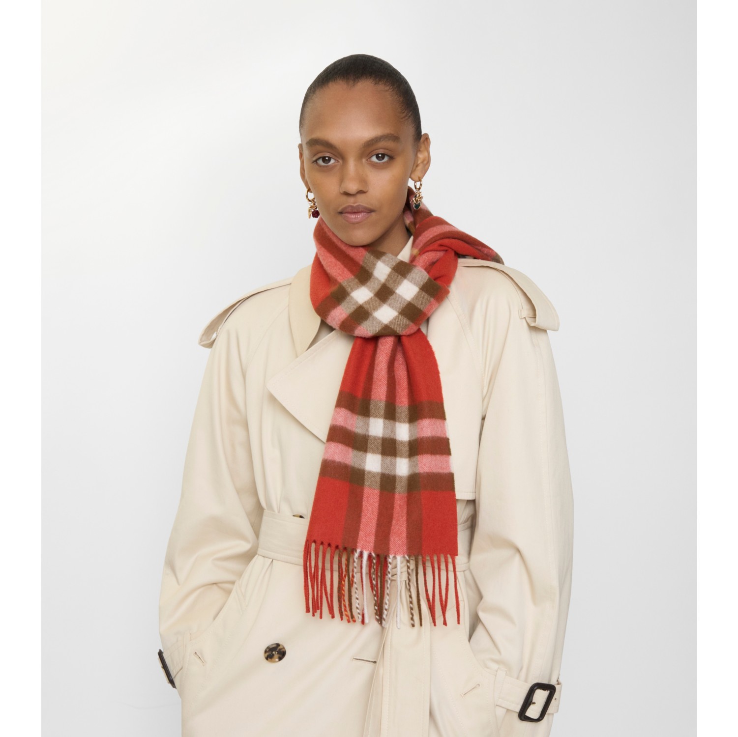 Check Cashmere Scarf