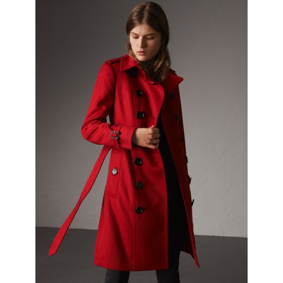 burberry red trench coat