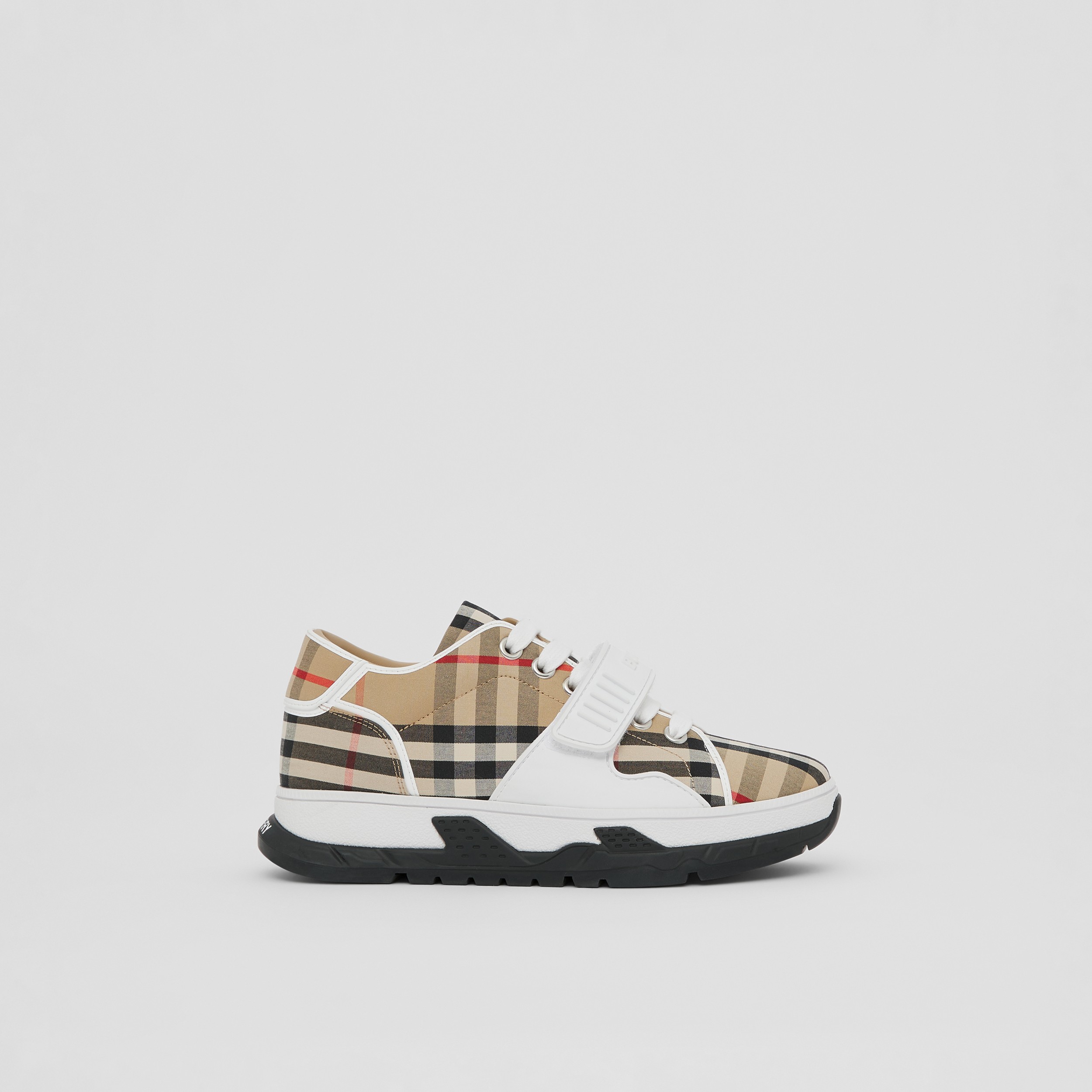 Vintage Check Cotton Sneakers in Archive Beige - Children | Burberry® Official - 4