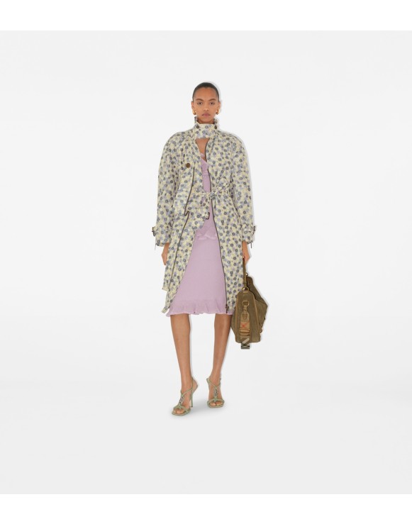 Long Daisy Lightweight Zip Car Coat