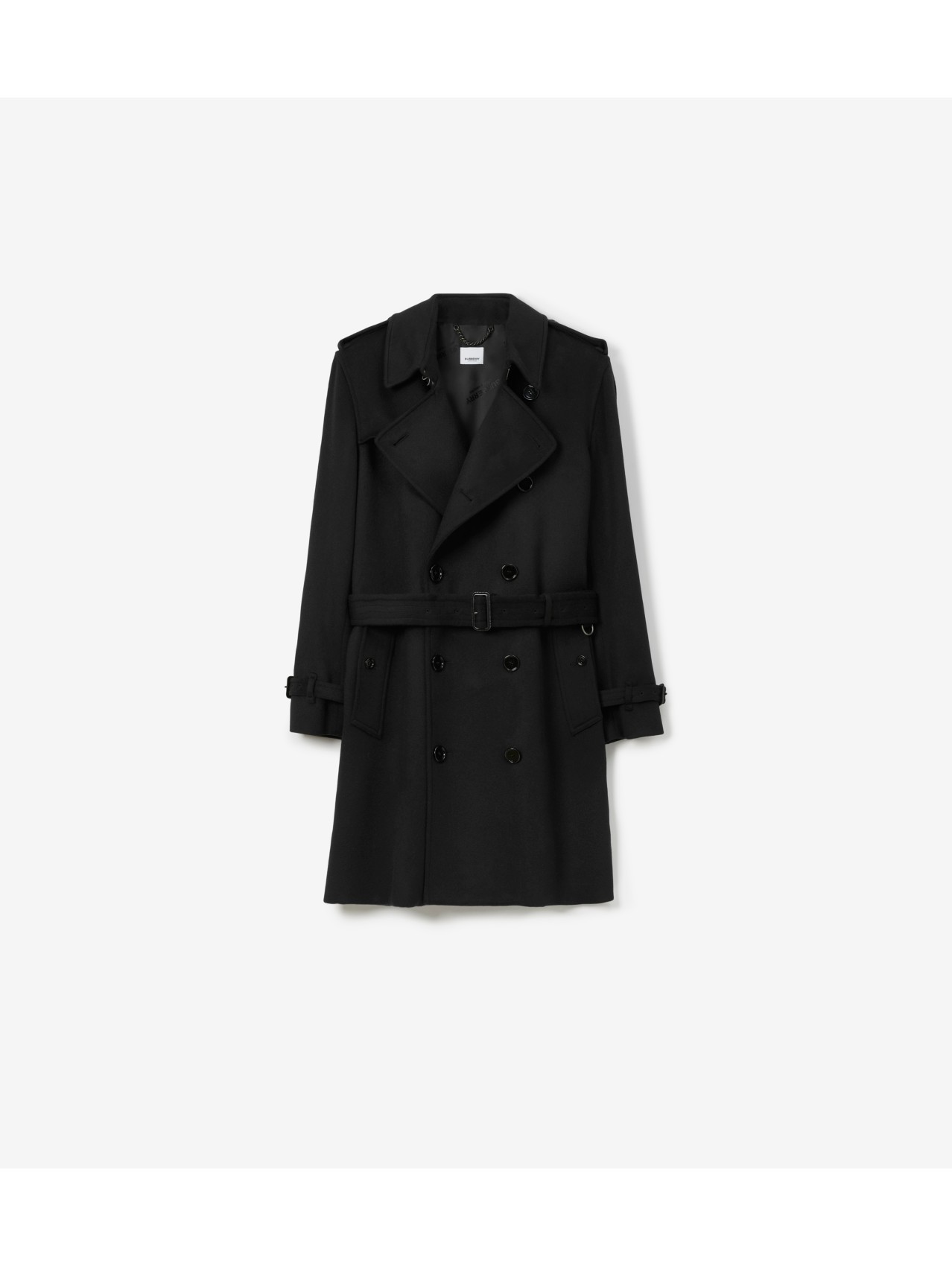 Burberry kensington trench black best sale