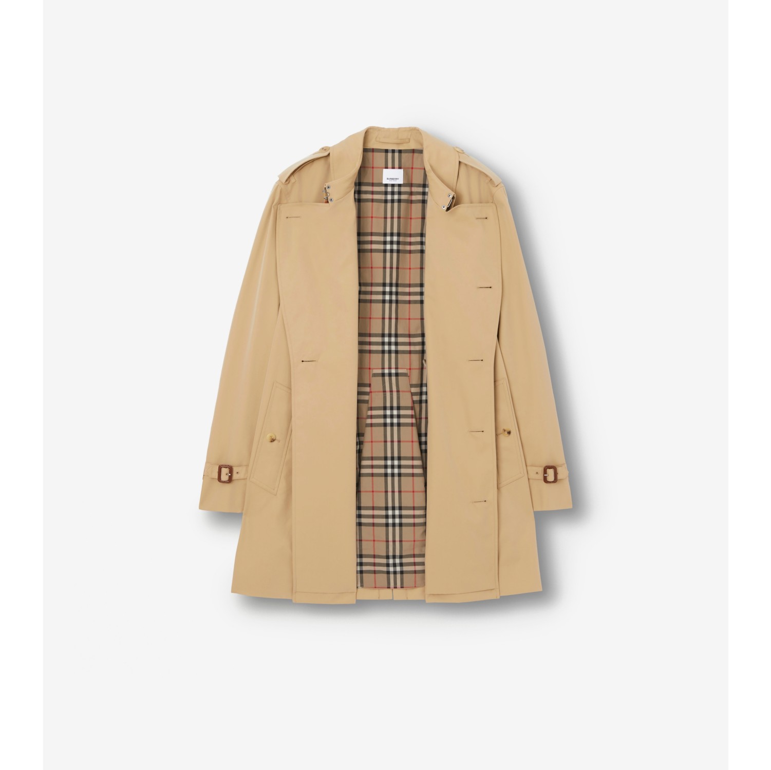 ショート ウィンブルドン トレンチコート (ハニー) - メンズ, コットンギャバジン | Burberry®公式サイト