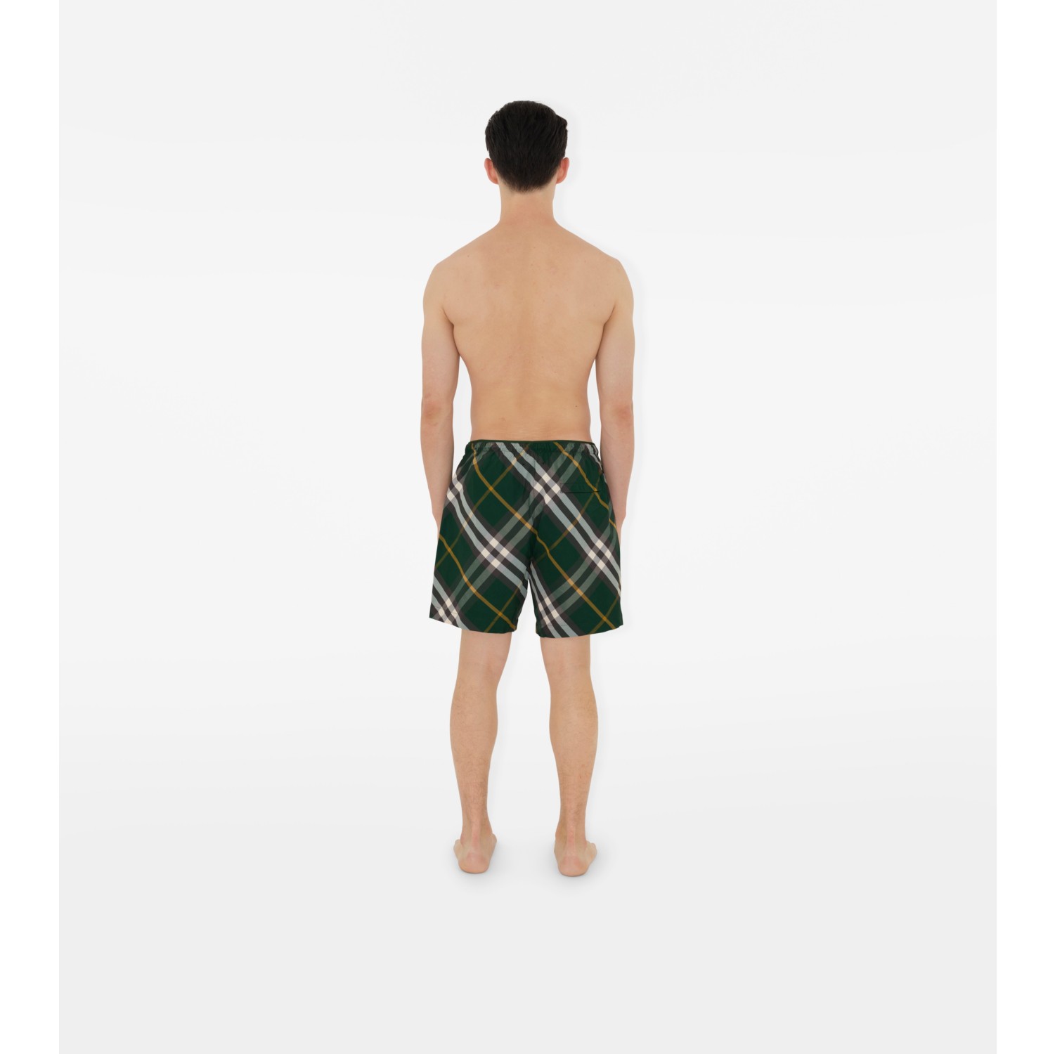 Burberry: Green Check Swim Briefs