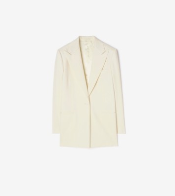 Pinstriped Wool Tailored Jacket Cotton ®