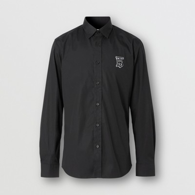 burberry black mens shirt