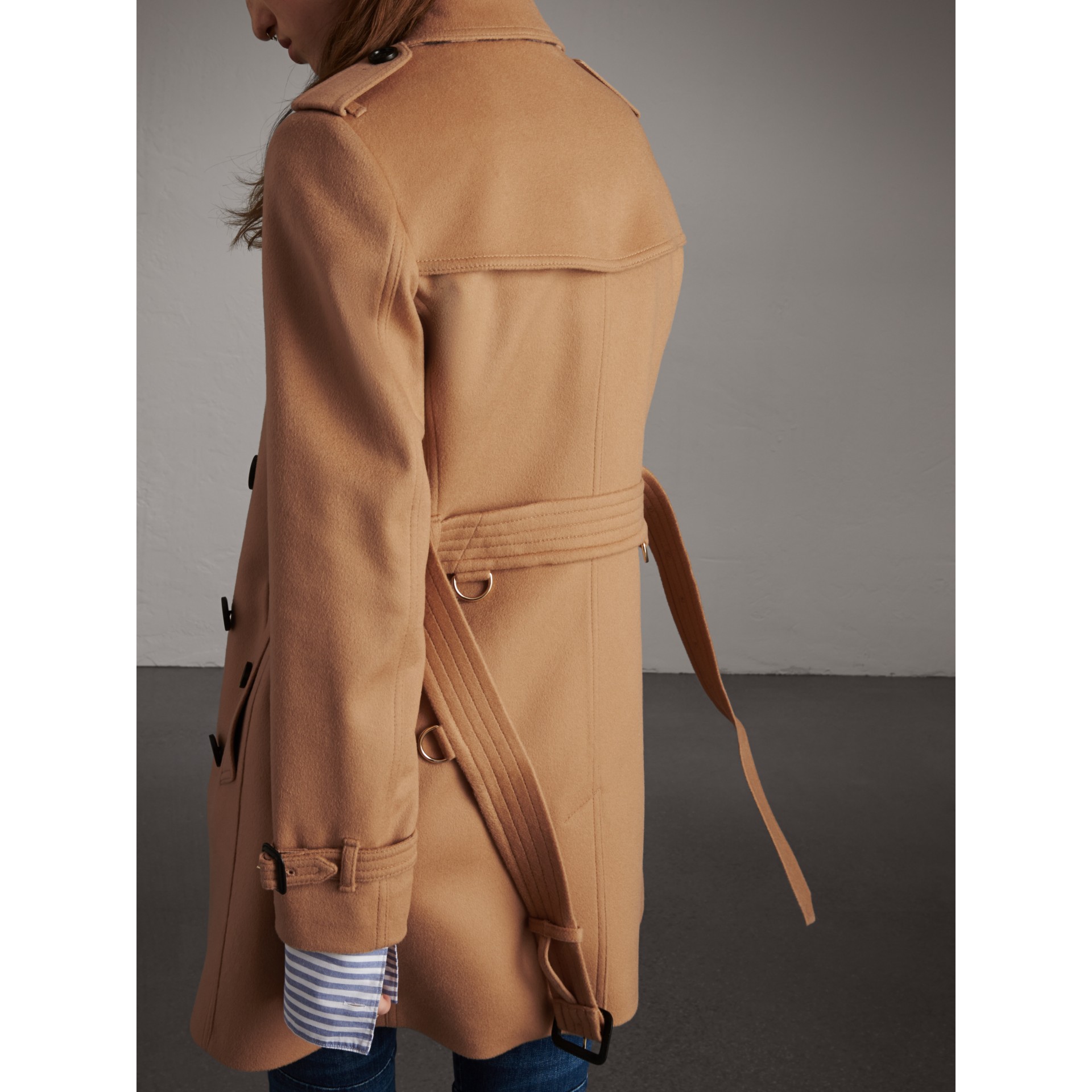 Wool Cashmere Trench Coat in Camel Women Burberry United States