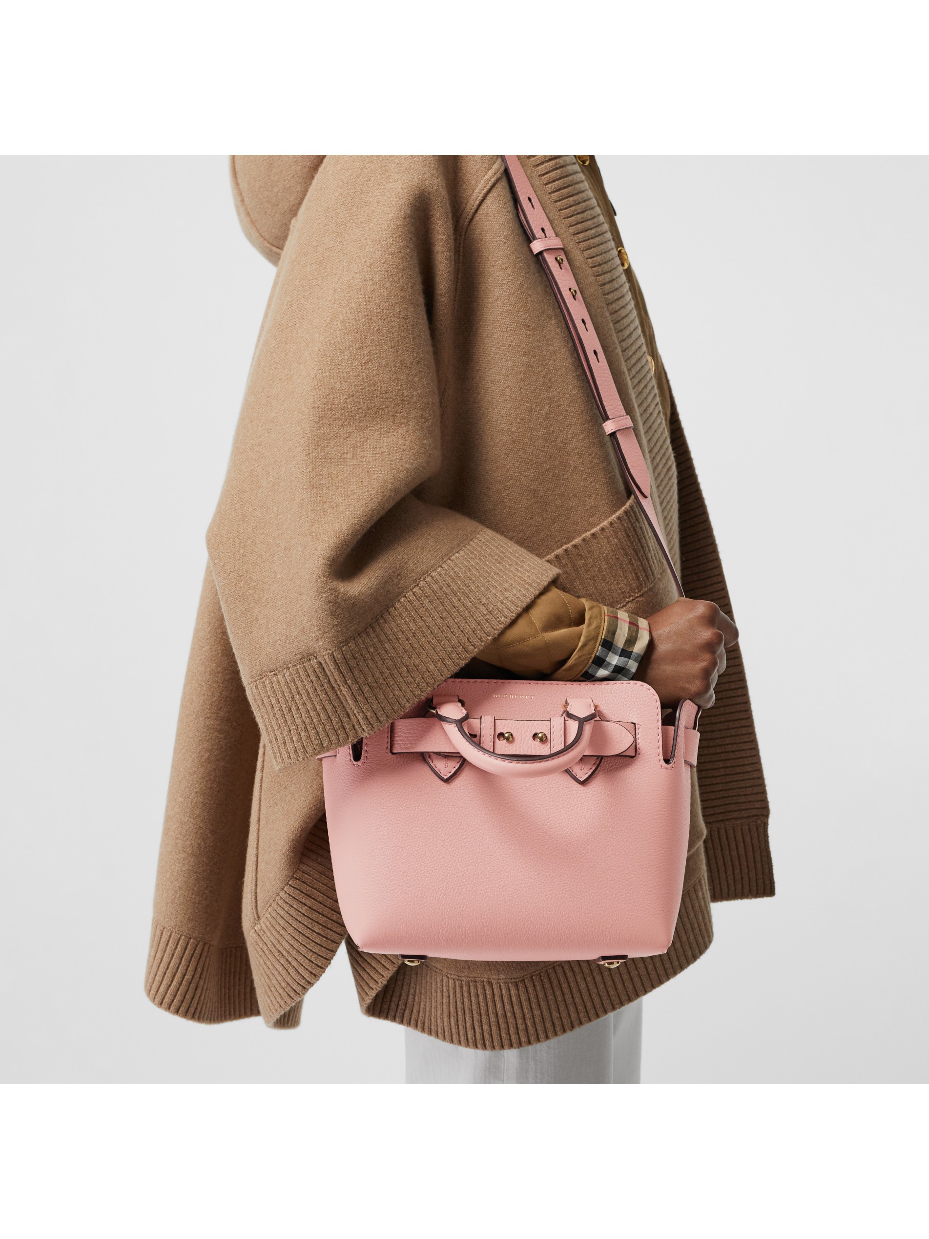 the belt - 迷你皮革贝尔特包 (烟熏玫瑰色) - 女士 | burberry
