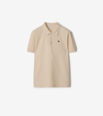 コットン ポロシャツ (クラム) - メンズ | Burberry®公式サイト