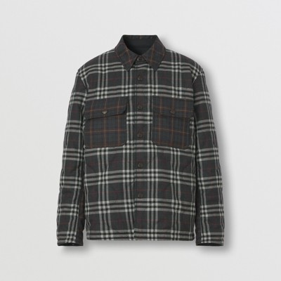 wool check jacket mens