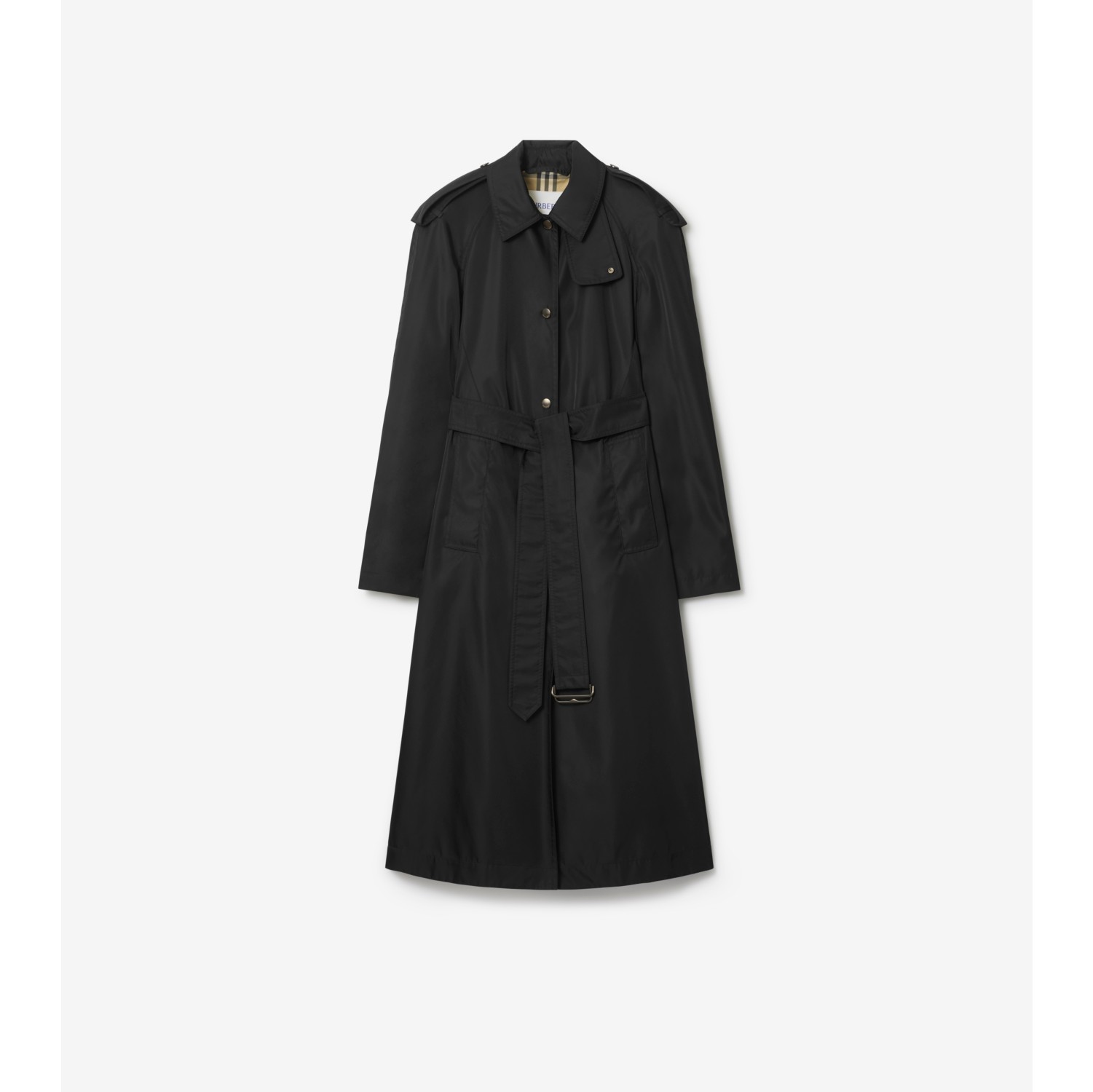 Long Nylon Hooded Car Coat