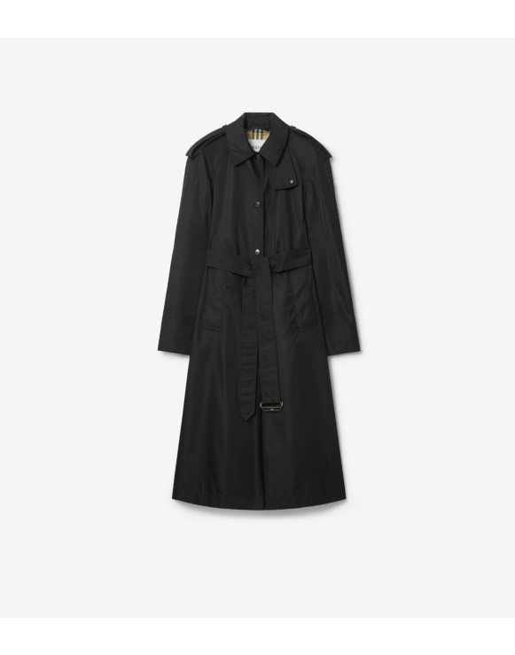 Long Nylon Hooded Car Coat