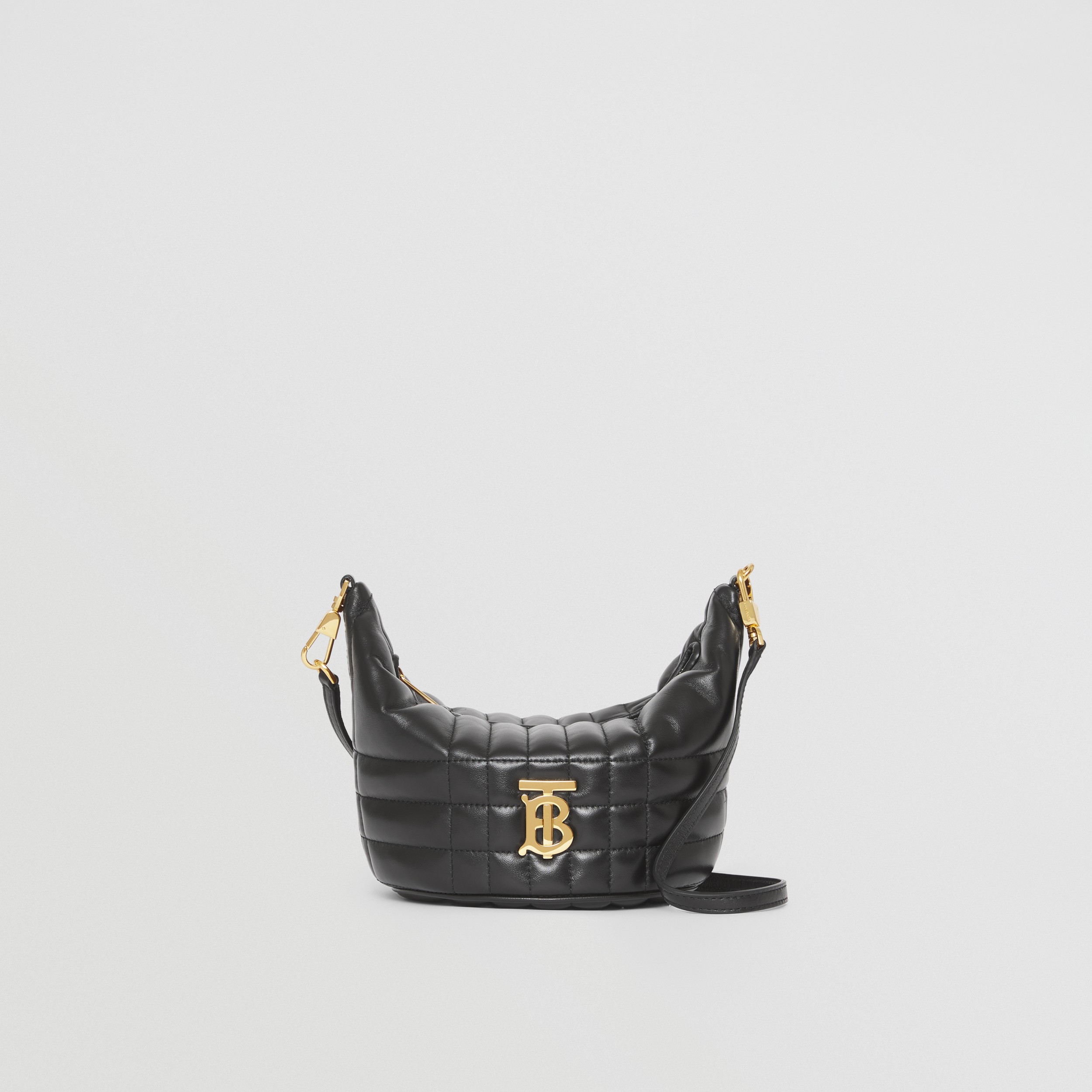 Quilted Leather Small Crescent Lola Bag in Black - Women | Burberry® Official - 1