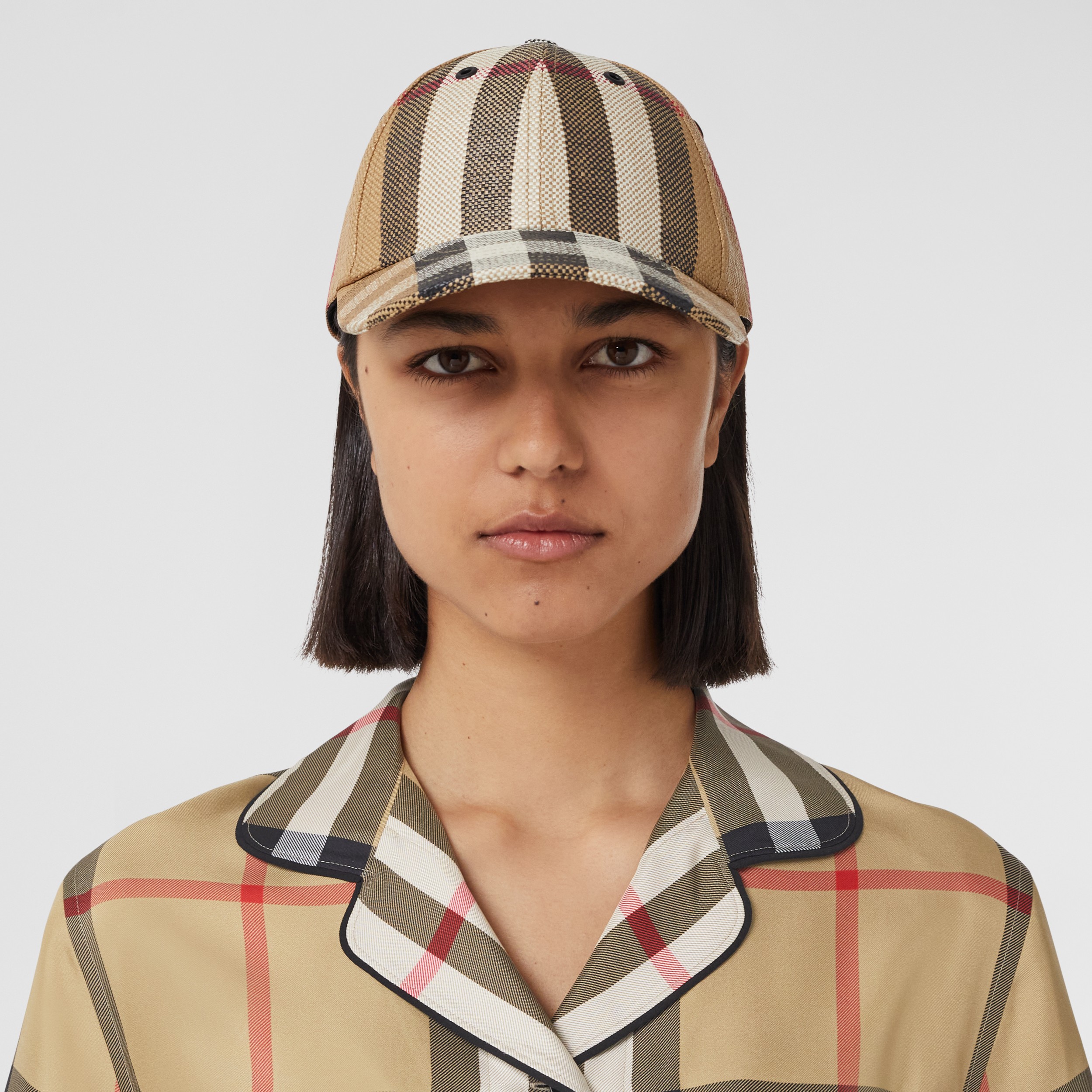 Vintage Check Silk Pyjama Shirt in Archive Beige | Burberry® Official - 2