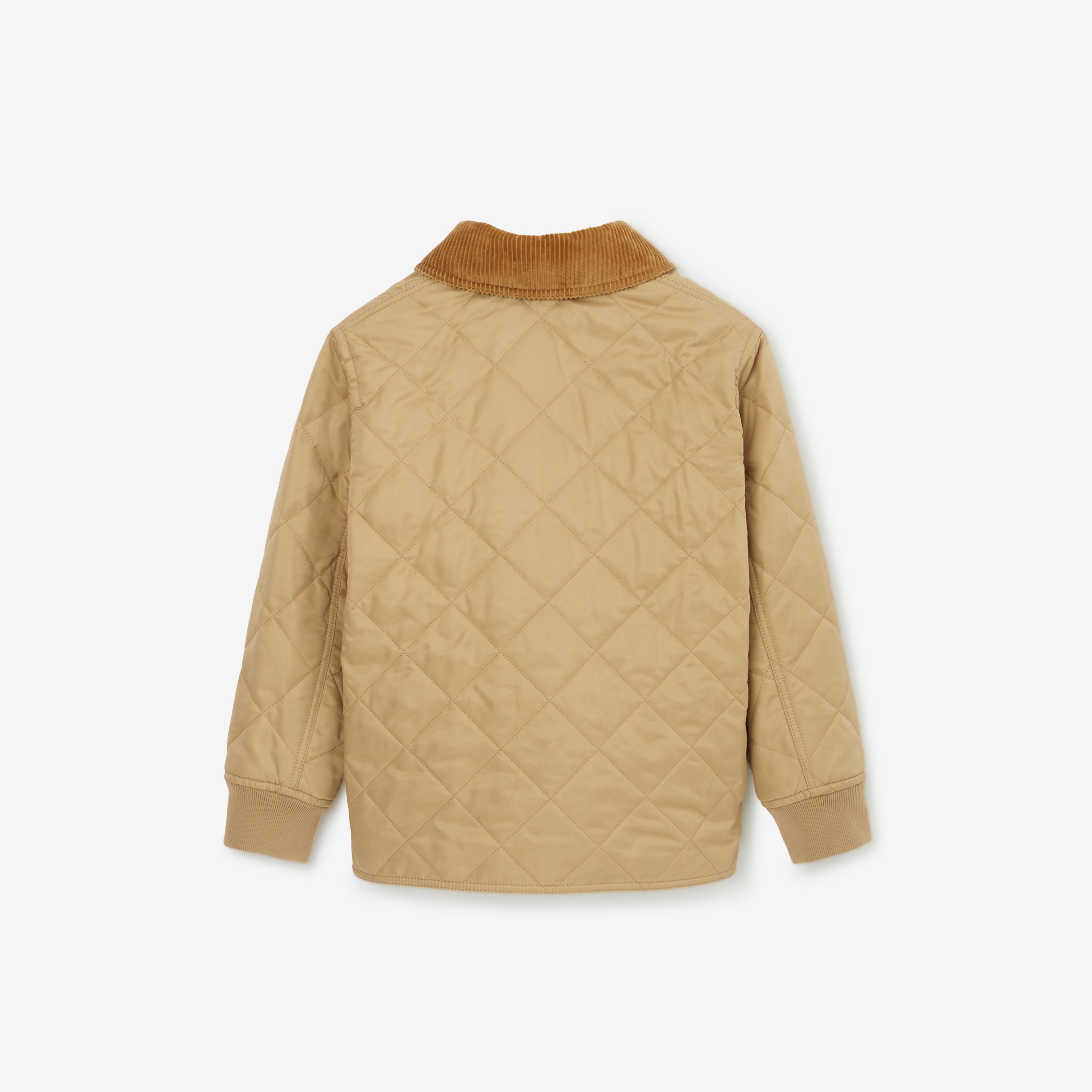 Corduroy Collar Diamond Quilted Jacket in Archive Beige | Burberry® Official - 2