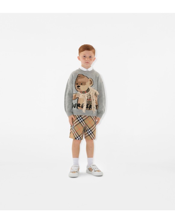 Pullover in lana con orsetto Thomas