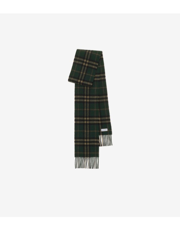 Narrow Check Cashmere Scarf