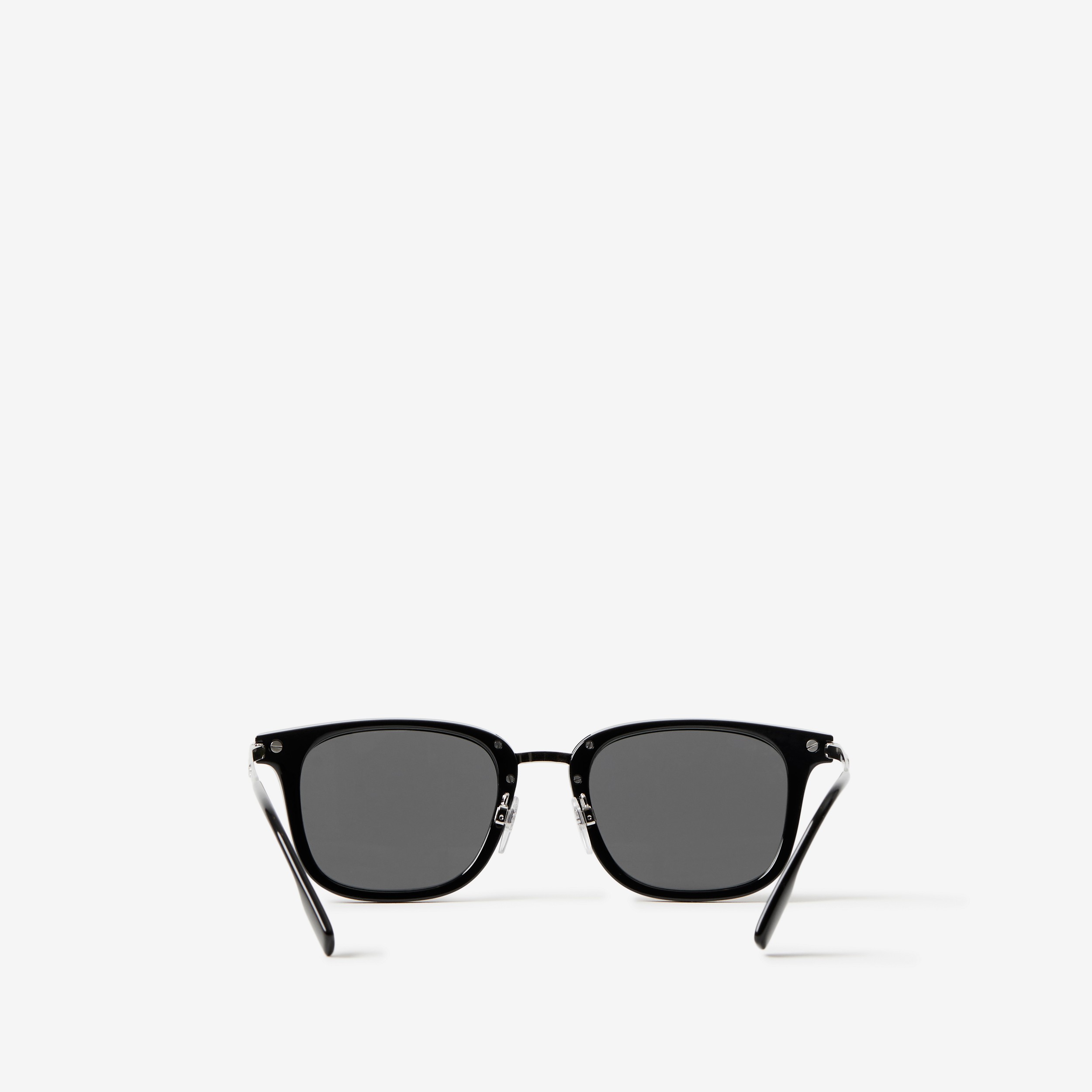 方框太阳眼镜 (黑色 / 钯金色) | Burberry® 博柏利官网 - 3